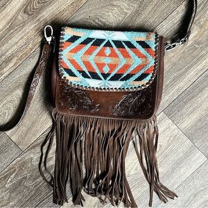 Shyanne Tooled Leather Crossbody